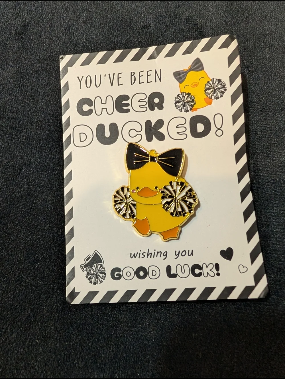 Yellow Cheer Duck Enamel Pin - Kids Accessory